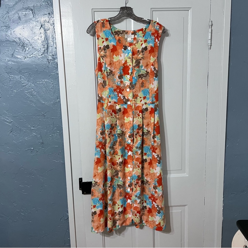 Christopher & Banks Floral Midi Dress